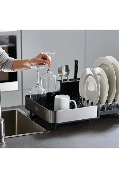Joseph Joseph Extend Steel Dish Rack, Grey