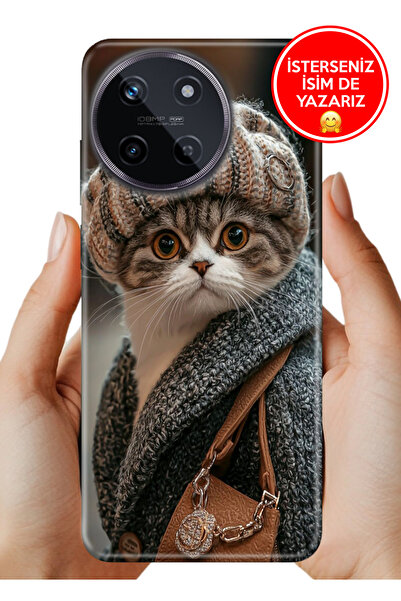 realme 11 4G Kılıf Desenli Baskılı Kamera Korumalı Silikon Parisli Kedi