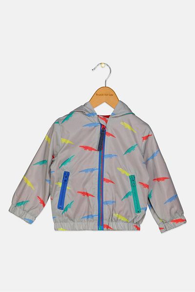 Andy & Evan Toddlers Boy Graphic Print Hooded Jacket, Multicolor