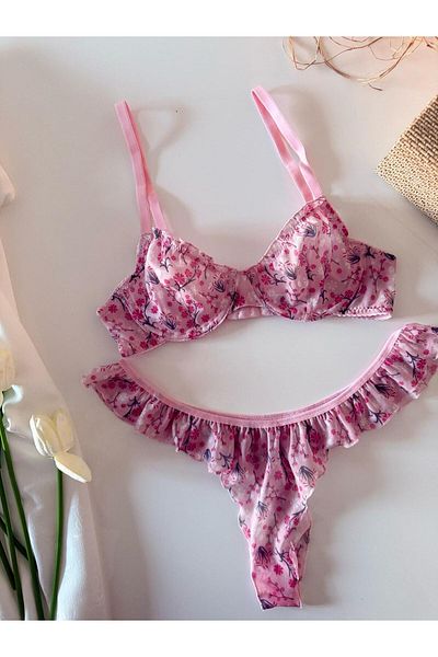 BLUE AVCI LINGERIE Set sutien Froufrou