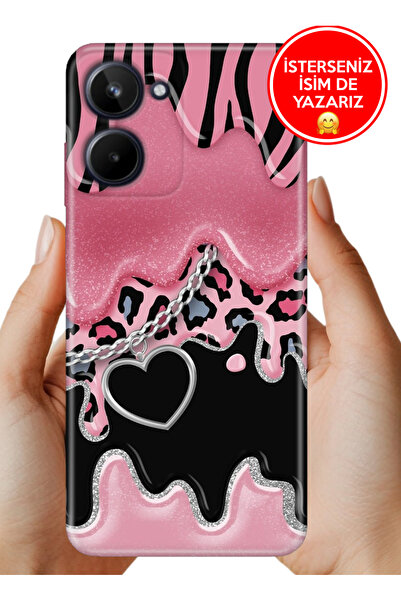 realme 10 4g Kılıf Rubber Esnek Silikon Tam Koruma Society Kalp
