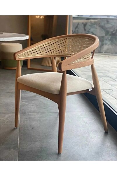 BiSandalye 4ADET Hazeranlı Sandalye Ahşap Sandalye Salon Sandalyesi Yemek Oda...