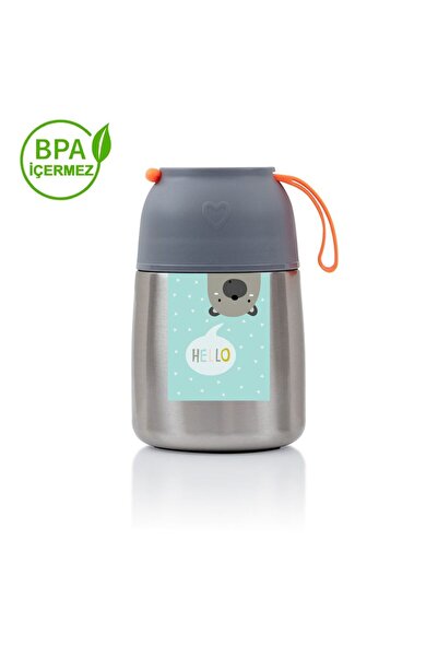 HOPEFUL DESİGN AYI 450ML Bebek Mama Saklama Termosu Vakumlu Termos