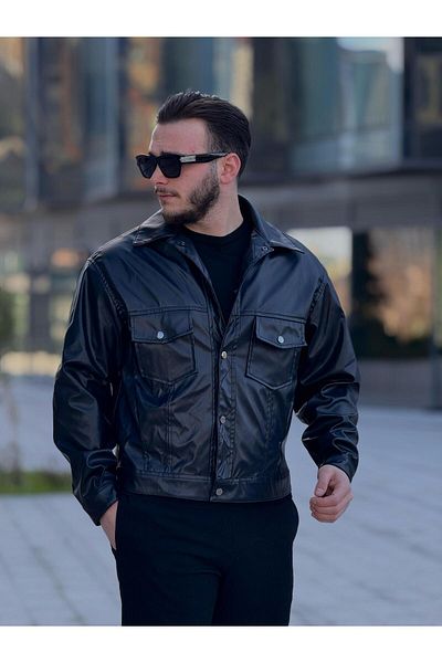KINGAF ΑΝΔΡΙΚΟ ΔΕΡΜΑΤΙΝΟ ΑΝΟΙΧΤΟ ΜΠΟΥΜΕΛΟ