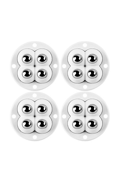 Choice 4 Beads White 4pcs 4pcs Self-adhesive Universal Pulley Rotating Wheels Mute 4 Beads Ball For Furnitu
