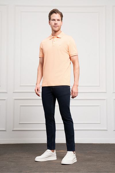 Morven Ανδρικό μπλουζάκι με γιακά πόλο Salmon Basic Dynamic Fit