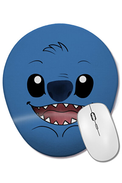 BASKI DÜNYASI Mouse Pad oval cu suport pentru încheietura mâinii Cute Stitch