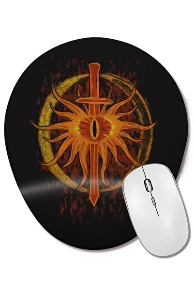 BASKI DÜNYASI Gaming Dark Lord's Inquisition Oval Mouse Pad with Wrist Support