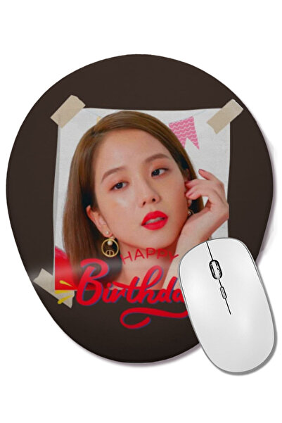 BASKI DÜNYASI Χρόνια πολλά Jisoo Blackpink 2022 Οβάλ ποντίκι με υποστήριξη κα...