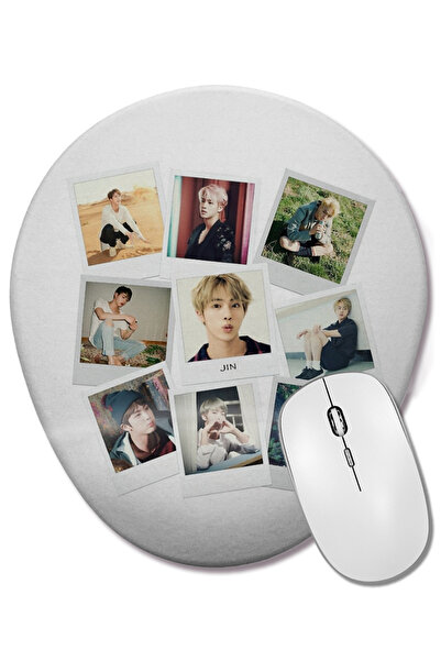 BASKI DÜNYASI Mouse Pad oval Bts Jin 004 cu suport pentru încheietura mâinii