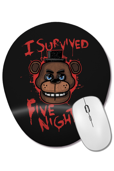 BASKI DÜNYASI Sauvăz la cinci nopți la Freddy's Pizzeria. Mouse pad oval cu s...