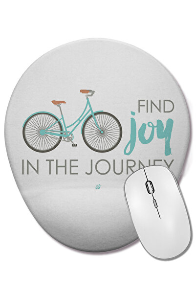 BASKI DÜNYASI Mouse Pad oval cu suport pentru încheietura mâinii, Find Joy in...