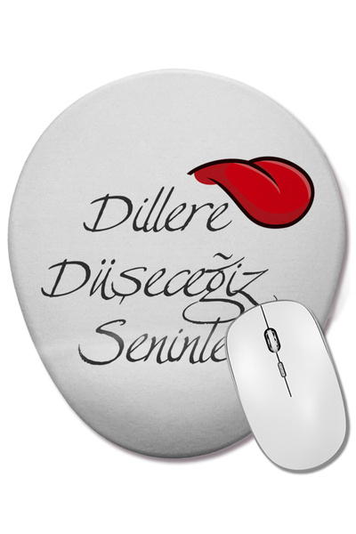 BASKI DÜNYASI Vom fi tăiți în călătorie, mouse pad oval cu suport pentru înch...