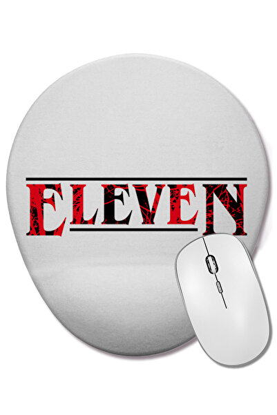 BASKI DÜNYASI Stranger Things Eleven 01 Mouse Pad oval cu suport pentru încheietura mâinii