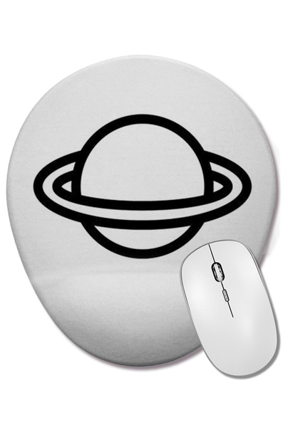 BASKI DÜNYASI Mouse Pad oval Saturn cu suport pentru încheietura mâinii