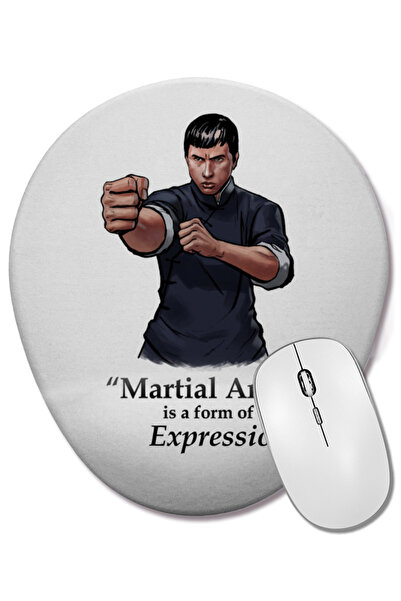 BASKI DÜNYASI Mouse Pad oval Donnie Yen cu suport pentru încheietura mâinii