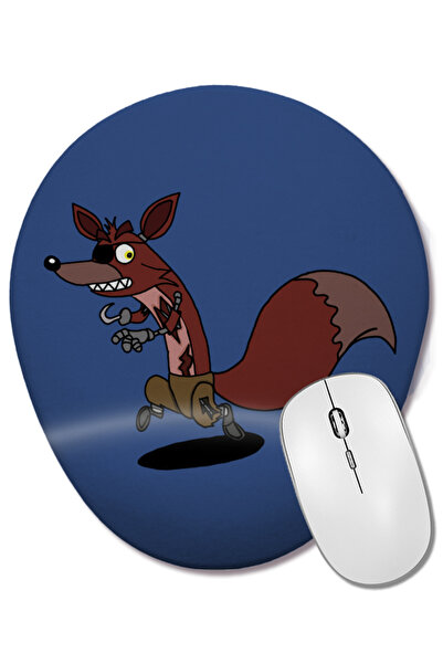 BASKI DÜNYASI Mouse Pad oval Foxy No Swiping Geek cu suport pentru încheietur...