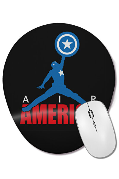BASKI DÜNYASI Mouse Pad oval Avengers Air America cu suport pentru încheietur...
