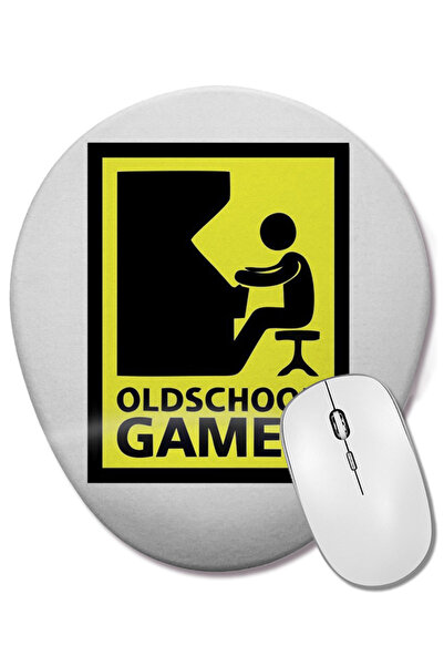 BASKI DÜNYASI Mouse Pad oval pentru gamer de epocă cu suport pentru încheietu...