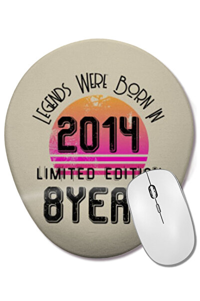 BASKI DÜNYASI Mouse Pad oval cu suport pentru încheietura mâinii, în stil vin...