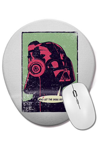 BASKI DÜNYASI Mouse Pad oval Darth Vader cu suport pentru încheietura mâinii