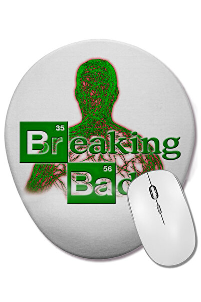 BASKI DÜNYASI Breaking Bad 02 Mouse Pad oval cu suport pentru încheietura mâinii