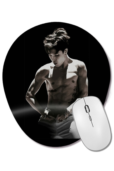 BASKI DÜNYASI Mouse Pad oval BTS Jimin cu suport pentru încheietura mâinii