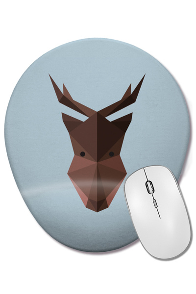 BASKI DÜNYASI Γεωμετρικό ζωικό σχέδιο με άλκες, οβάλ ποντίκι με υποστήριξη κα...