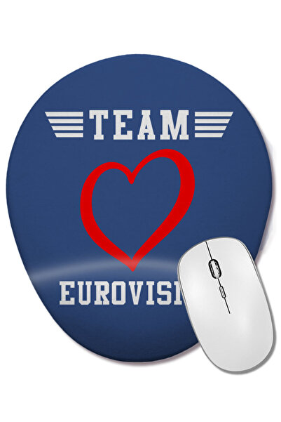 BASKI DÜNYASI Mouse Pad oval în stil Team Eurovision Top Gun cu suport pentru...