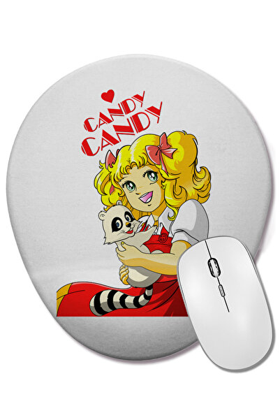 BASKI DÜNYASI Οβάλ ποντίκι ποντικοπολεμικό πάνινο χαλάκι με στήριγμα καρπού C...