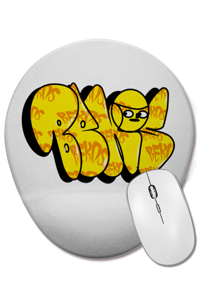 BASKI DÜNYASI Bekos Arte Urbana Trown up2 Οβάλ ποντίκι με υποστήριξη καρπού