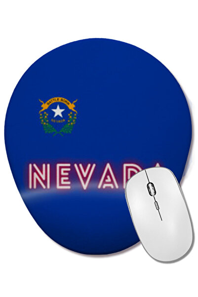 BASKI DÜNYASI Cadou cu steagul statului Nevada - Mouse Pad oval în stil retro...