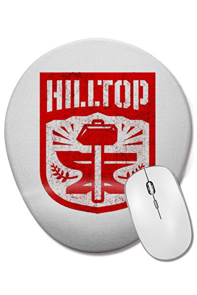 BASKI DÜNYASI Mouse Pad oval The Walking Dead Hilltop Community cu suport pentru încheietura mâinii Rick