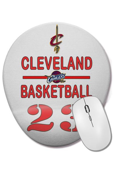 BASKI DÜNYASI Mouse Pad oval Cleveland Basketball 23 cu suport pentru încheietura mâinii