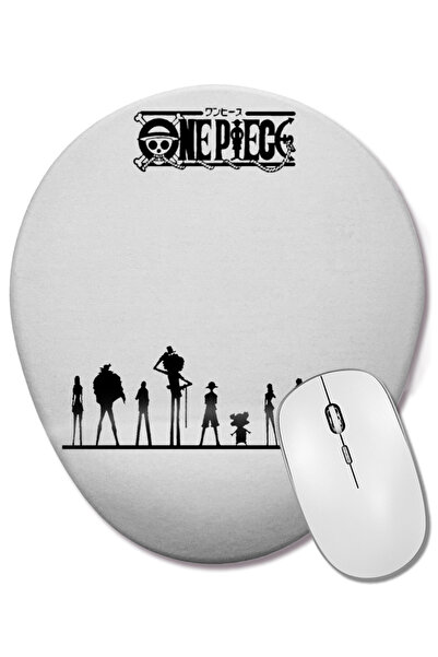 BASKI DÜNYASI Mouse Pad oval One Piece Pirates cu suport pentru încheietura m...