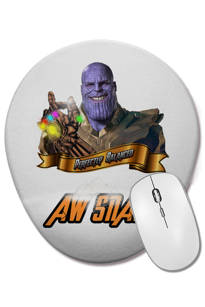 BASKI DÜNYASI Aw Snap! Mouse Pad oval cu suport pentru încheietura mâinii