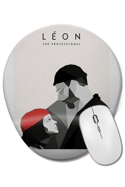 BASKI DÜNYASI Mouse Pad oval Leon cu suport pentru încheietura mâinii