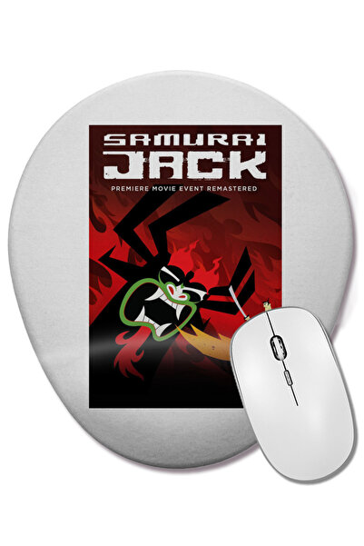 BASKI DÜNYASI Samurai Jack 03 Mouse Pad oval cu suport pentru încheietura mâinii