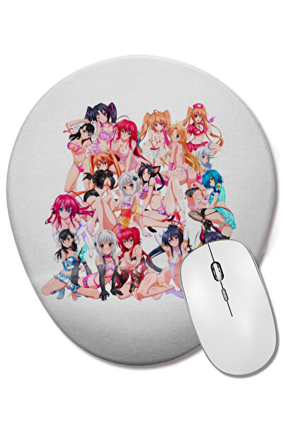 BASKI DÜNYASI High School Dxd 02 Mouse Pad oval cu suport pentru încheietura ...