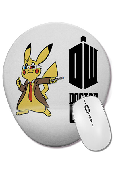 BASKI DÜNYASI Pokemon Go Pikachu Raichu Doctor Who Mouse Pad oval cu suport p...