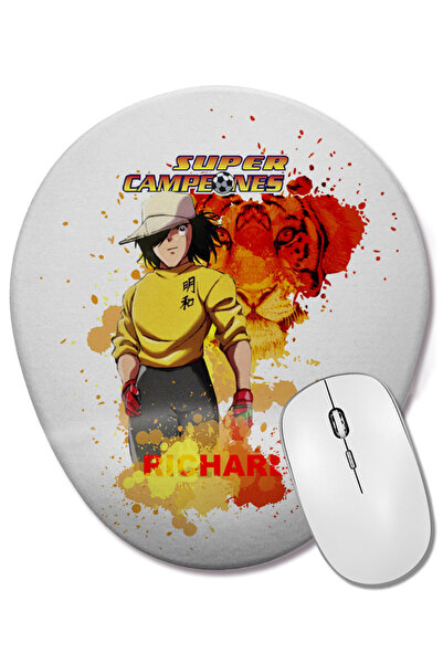 BASKI DÜNYASI Mouse Pad oval Richad Textex cu suport pentru încheietura mâinii