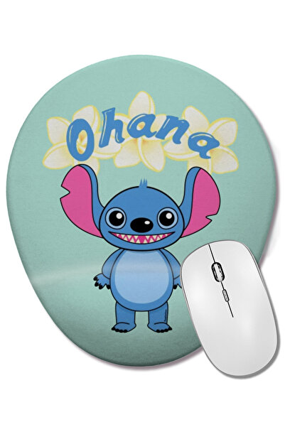 BASKI DÜNYASI Mouse Pad oval cu suport pentru încheietura mâinii Cute Alien S...
