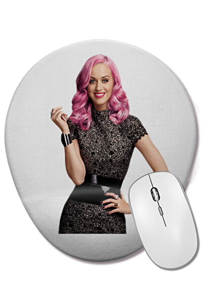 BASKI DÜNYASI Οβάλ ποντίκι με ροζ χρώμα Katy Perry με στήριγμα καρπού