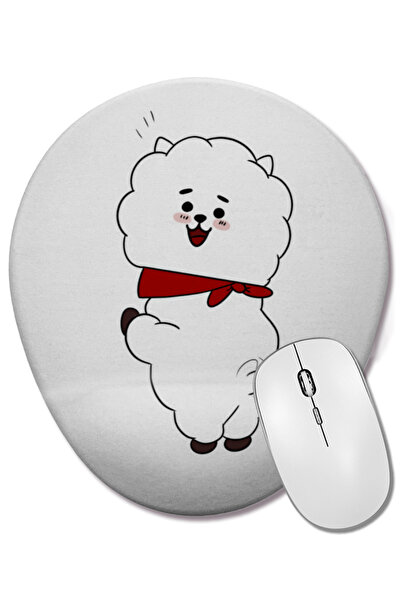 BASKI DÜNYASI Mouse Pad oval Bts Groovy RJ cu suport pentru încheietura mâinii