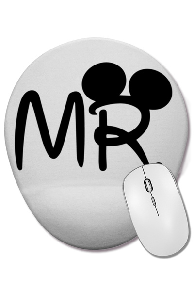 BASKI DÜNYASI Mouse Pad Oval Disney Mickey Mouse cu Suport pentru Încheietura...