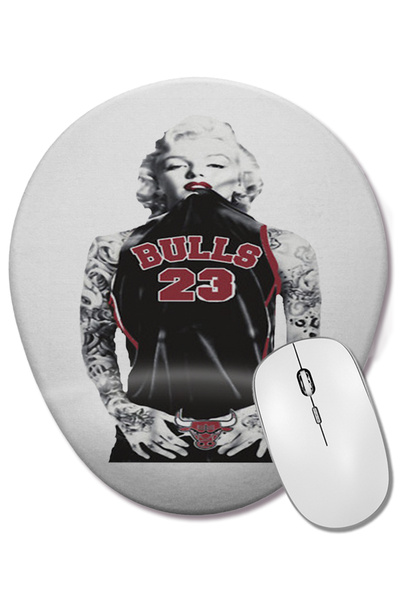 BASKI DÜNYASI Mouse Pad oval Marilyn 23 cu suport pentru încheietura mâinii