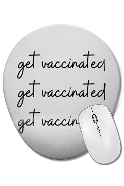 BASKI DÜNYASI Εμβολιαστείτε Εμβολιαστείτε Εμβολιαστείτε Οβάλ ποντίκι με υποστ...