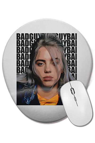 BASKI DÜNYASI Billie Eilish 03 Οβάλ ποντίκι με υποστήριξη καρπού