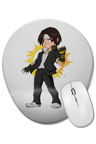 BASKI DÜNYASI Mouse Pad oval Kyo Kusanagi cu suport pentru încheietura mâinii