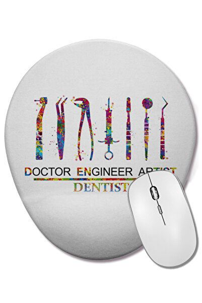 BASKI DÜNYASI Doctor Inginer Artist Dentist 022 Mouse Pad oval cu suport pent...